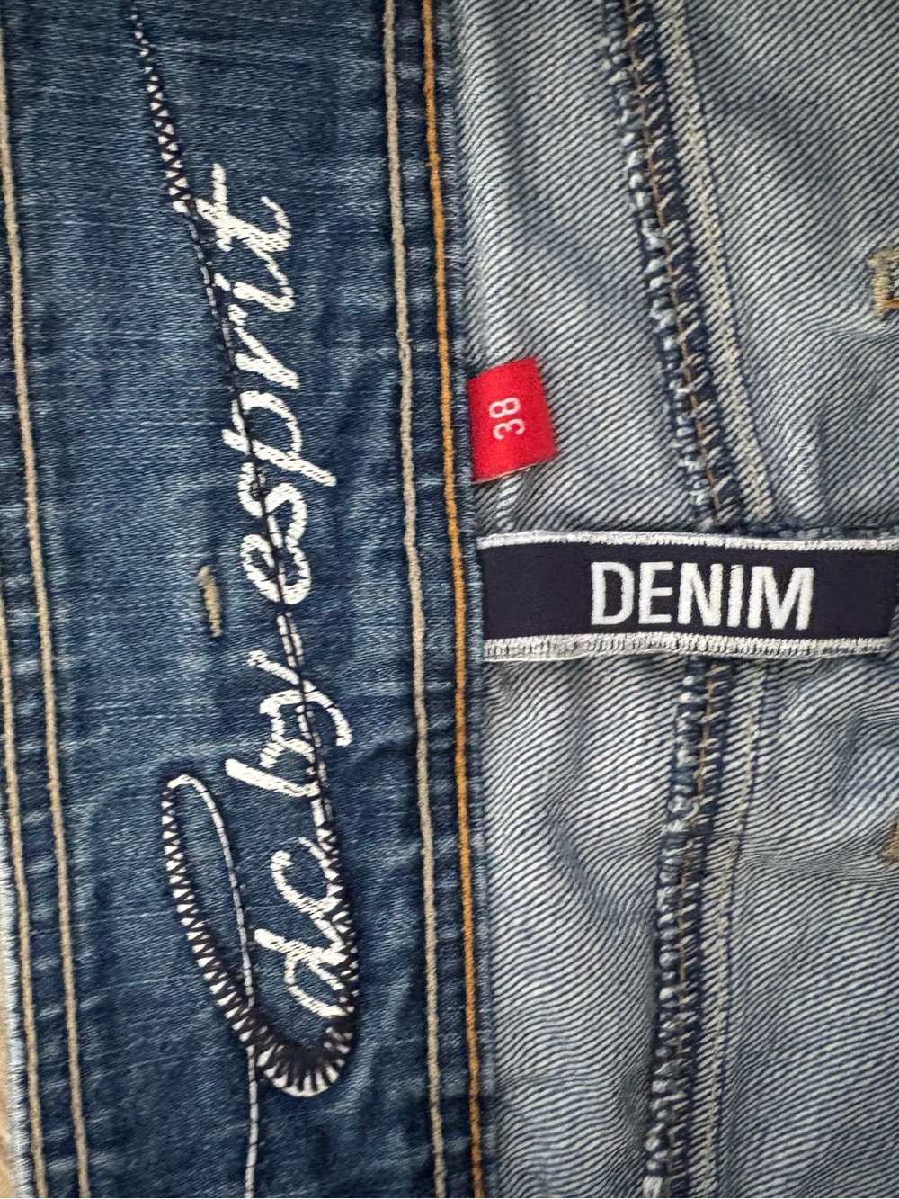 Esprit Blue Denim Mini Skirt with Double Button Waist - Picture 8 of 10